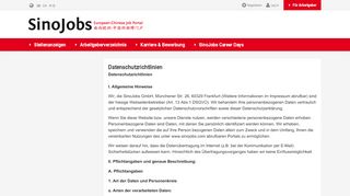 
                            7. SinoJobs – European-Chinese Job Portal: Datenschutzrichtlinien
