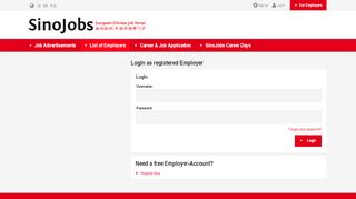 
                            1. SinoJobs – European-Chinese Job Portal: Login