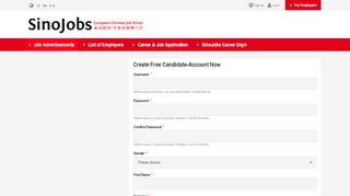 
                            10. SinoJobs – European-Chinese Job Portal: Register