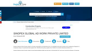 
                            5. SINOPEX GLOBAL AD WORK PRIVATE LIMITED - Company ...