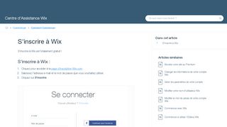 
                            1. S'inscrire à Wix | Centre d'Assistance | Wix.com