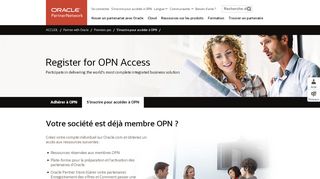 
                            7. S'inscrire pour accéder à OPN - Oracle