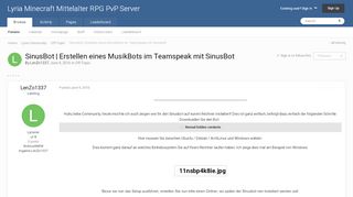 
                            11. SinusBot | Erstellen eines MusikBots im Teamspeak mit SinusBot ...