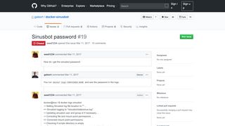 
                            2. Sinusbot password · Issue #19 · galexrt/docker-sinusbot · GitHub
