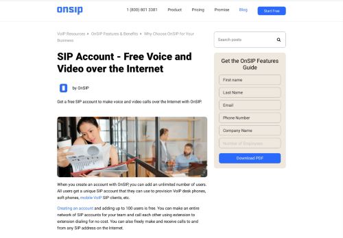 
                            4. SIP Account - Free Voice and Video over the Internet - OnSIP