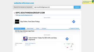 
                            1. sipc.southindiagroup.com at WI. SIG Web Apps Software Login Panel