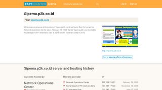 
                            6. Sipema.p2k.co.id server and hosting history