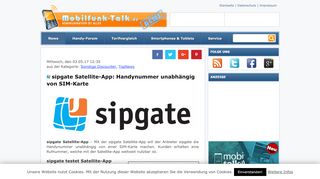 
                            10. sipgate Satellite-App: Handynummer unabhängig von SIM-Karte ...