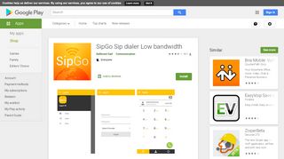 
                            2. SipGo Sip dialer Low bandwidth – Apps bei Google Play