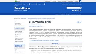 
                            10. SIPREV/Gestão RPPS - Previdência Social