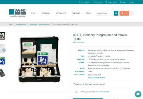 
                            8. (SIPT) Sensory Integration and Praxis Tests | WPS