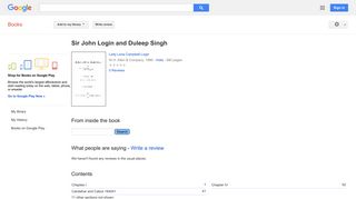 
                            6. Sir John Login and Duleep Singh - Google बुक के परिणाम