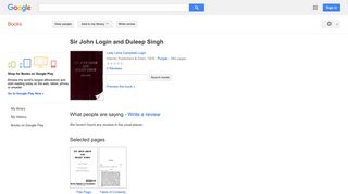 
                            5. Sir John Login and Duleep Singh - Google Books Result