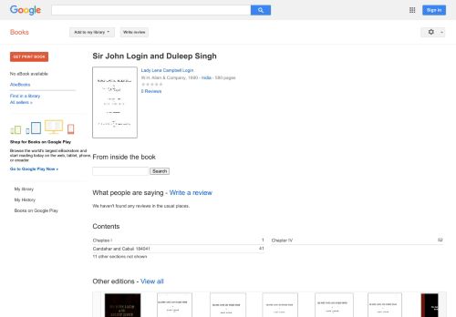 
                            9. Sir John Login and Duleep Singh - Keputusan Buku Google