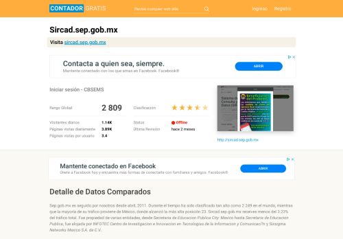 
                            10. Sircad.sep.gob.mx: Iniciar sesión - CBSEMS - ContadorGratis