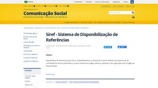 
                            5. Siref - Sistema de Disponibilização de Referências - Secom