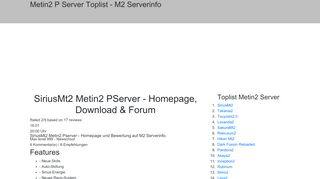 
                            5. SiriusMt2 Metin2 Pserver - Homepage, Download & Forum