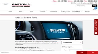 
                            10. SiriusXM Satellite Radio | Gastonia Chrysler Dodge Jeep Ram