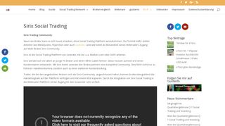 
                            6. Sirix Social Trading - Trading der Besten