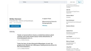 
                            10. Sirkka Varonen - Selbständig: Psychotherapeutin FSP ... - LinkedIn