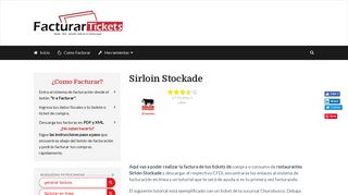 
                            4. Sirloin Stockade - Facturación en Línea > Facturar Tickets > XML y PDF