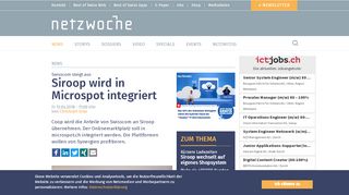 
                            10. Siroop wird in Microspot integriert | Netzwoche