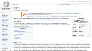 
                            11. SIRVA - Wikipedia