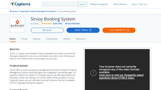 
                            3. Sirvoy Booking System Reviews and Pricing - 2019 - Capterra