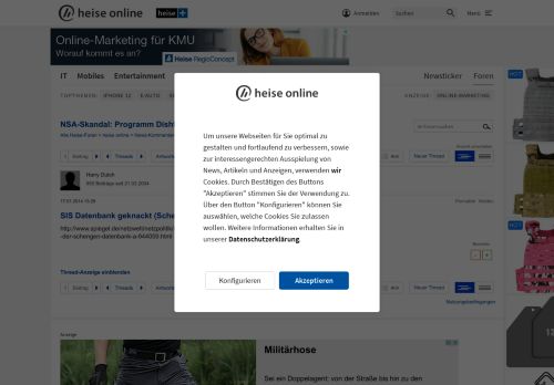 
                            10. SIS Datenbank geknackt (Schengen Fahndung) | Forum - heise online