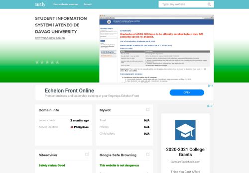 
                            5. sis2.addu.edu.ph - STUDENT INFORMATION SYSTEM | A... - Sis 2 ...