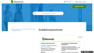 
                            2. Sisäänkirjautuminen – Maventa Customer Care