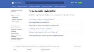 
                            4. Sisäänkirjautumisen perusasiat | Facebookin ohje- ja tukikeskus ...