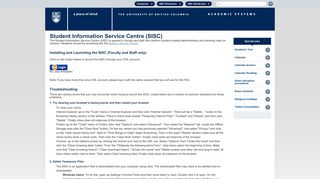 
                            4. SISC - UBC SSC - The University of British Columbia