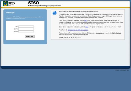 
                            3. SISO - Sistema Integrado de Segurança Operacional - ANP