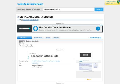 
                            9. sistacad.cederj.edu.br at WI. CEDERJ - Sistema Acadêmico