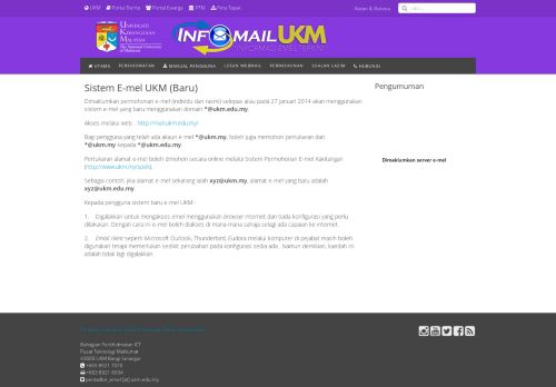 
                            5. Sistem E-mel UKM (Baru) • Infomail UKM