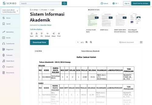 
                            5. Sistem Informasi Akademik - Scribd