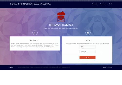 
                            9. Sistem Informasi Akun Email Mahasiswa | Universitas Syiah Kuala