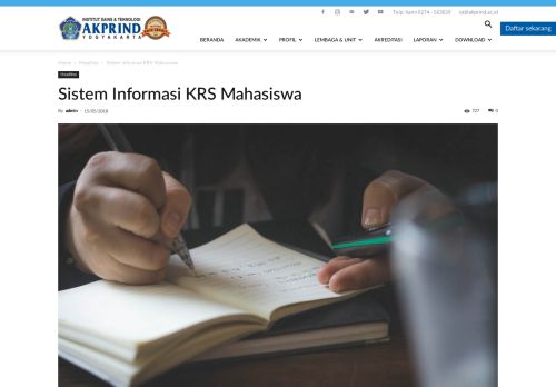 
                            5. Sistem Informasi KRS MahasiswaIST AKPRIND | IST AKPRIND