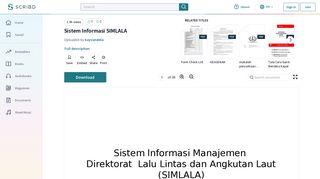 
                            4. Sistem Informasi SIMLALA - Scribd