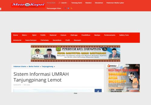 
                            11. Sistem Informasi UMRAH Tanjungpinang Lemot – Metro Kepri