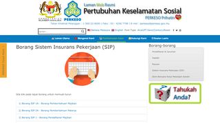 
                            3. Sistem Insurans Pekerjaan (SIP) - Perkeso