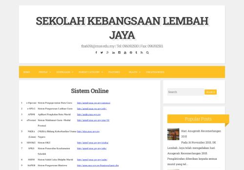 
                            10. Sistem Online | SEKOLAH KEBANGSAAN LEMBAH JAYA