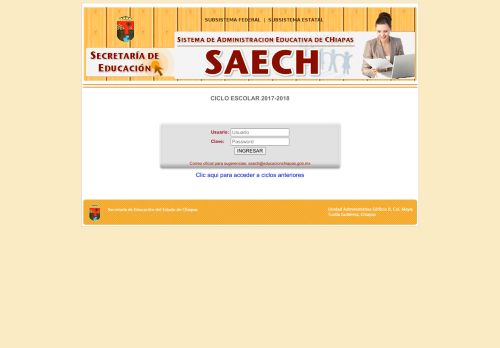 
                            2. Sistema de Administración Educativa de Chiapas - saech