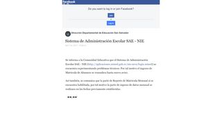 
                            3. Sistema de Administración Escolar SAE - NIE | Facebook