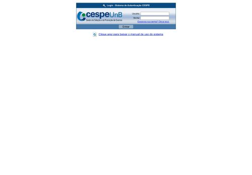
                            10. Sistema de autenticação CESPE - Web Login