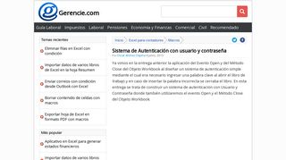 
                            5. Sistema de Autenticación con usuario y contraseña | Gerencie.com.