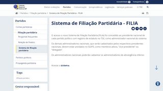 
                            5. Sistema de filiação partidária - Filiaweb — Tribunal ... - TRE-SP