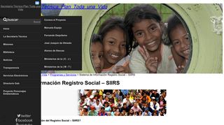 
                            3. Sistema de Información Registro Social – SIIRS – Secretaría Técnica ...