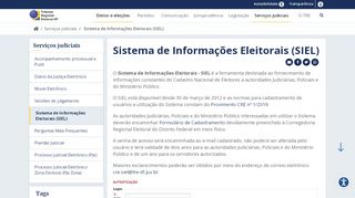 
                            10. Sistema de Informações Eleitorais (SIEL) — Tribunal Regional ...
